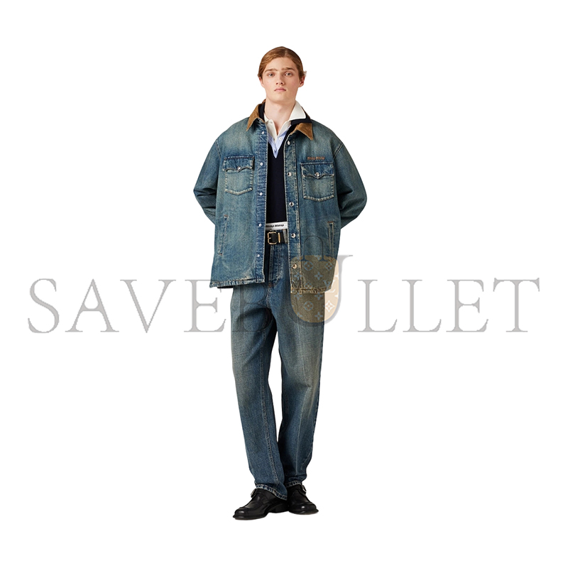 MIU MIU DENIM DOWN JACKET GWB234